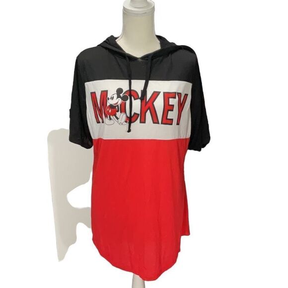 Disney Tops - Disney Jerry Leigh Jrs Mickie Lightweight Hooded Short Sleeve Tunic Shirt Sz XXL
